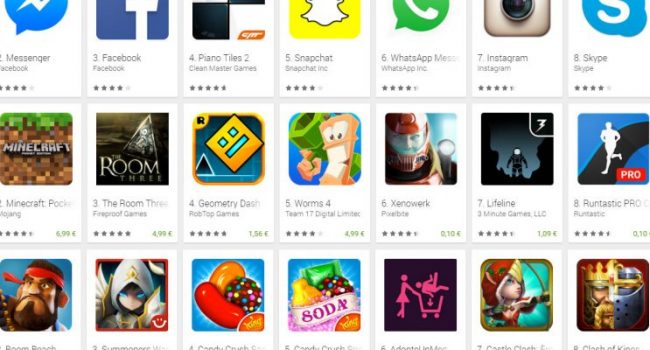 Applications sur Google Play