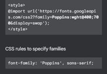 Import de Google Font - Use on the web